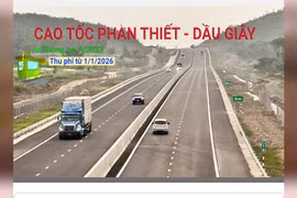 Cao tốc Phan Thiết - Dầu Giây dự kiến thu phí từ 1.1.2026
