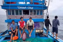 Tàu cá chở 11 ngư dân bị chìm ngoài khơi Quảng Ngãi