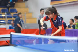Những pha bóng hấp dẫn tại Giải vô địch bóng bàn Cúp Hội Nhà báo Việt Nam