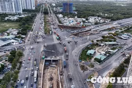 Ngắm hầm chui nút giao 3.400 tỷ đồng ở TP HCM sẽ thông xe vào tháng 6