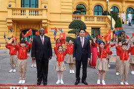 Chủ tịch nước Lương Cường chủ trì Lễ đón cấp Nhà nước Tổng thống Nam Phi