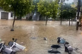 Hoàn lưu bão số 7 gây mưa lớn, ngập nặng ở Lào Cai