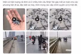 Hà Nội: Đơn vị quản lý khẳng định 'không có đinh tặc' trên cầu Nhật Tân