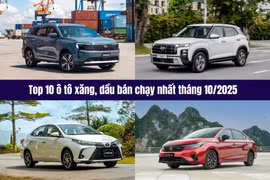 Top 10 ô tô xăng, dầu bán chạy nhất tháng 10/2025