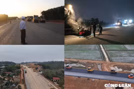Ngày đêm thi công cao tốc Bắc - Nam để thông xe dịp 30/4 - 1/5