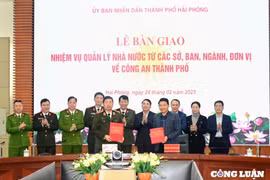 Hải Phòng bàn giao 5 nhiệm vụ từ các sở, ngành liên quan về Công an thành phố