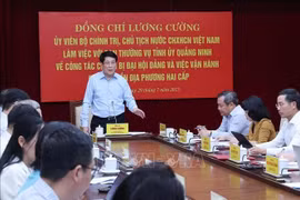 Chủ tịch nước Lương Cường làm việc với Ban Thường vụ Tỉnh ủy Quảng Ninh