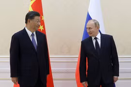 Tổng thống Putin tiếp đón Chủ tịch Tập Cận Bình tại Điện Kremlin