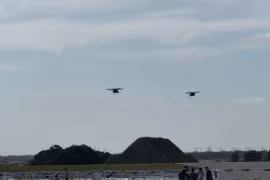 Video hai ô tô bay va chạm tại Trung Quốc khi đang diễn tập