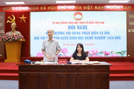 MTTQ Việt Nam phát huy vai trò giám sát, phản biện, kiến nghị sửa đổi Luật Giáo dục nghề nghiệp