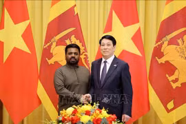 Chủ tịch nước Lương Cường hội đàm với Tổng thống Sri Lanka