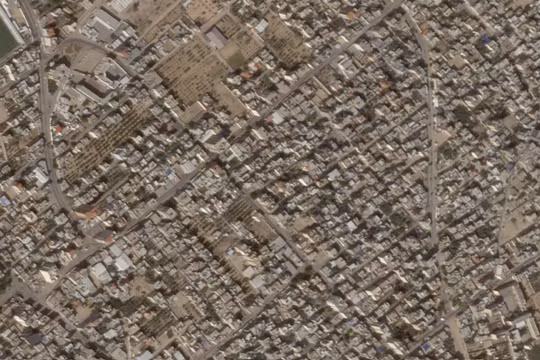 Ảnh vệ tinh cho thấy nhiều thành phố ở Gaza bị xóa sổ trong chiến sự với Israel