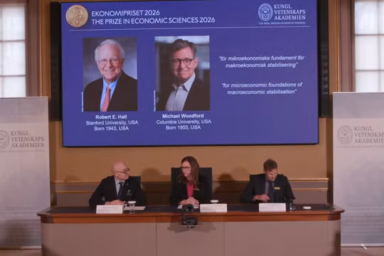 Nobel Kinh tế 2026 vinh danh hai giáo sư Mỹ nghiên cứu ổn định nền kinh tế