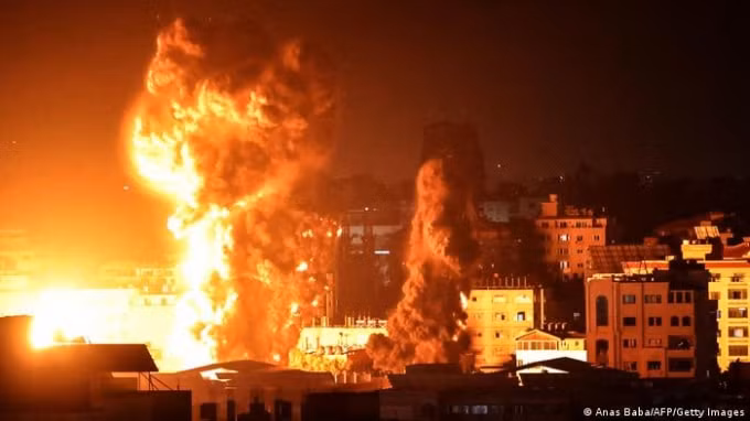 Một vụ không kích của Israel vào Gaza. Ảnh: AFP