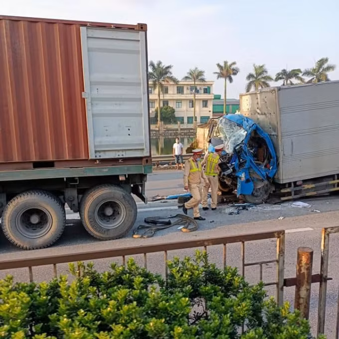 Hiện trường vụ tai nạn.