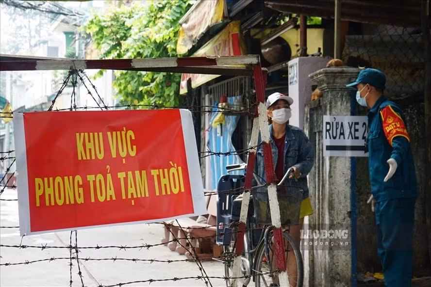 Quảng Ngãi phong tỏa khu vực nam thanh niên dương tính Covid-19 sinh sống. Ảnh: minh họa
