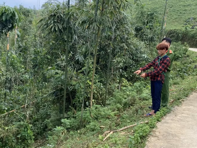 Hiện trường vụ Vàng Seo Vềnh sát hại em trai 3 tuổi vì đất.