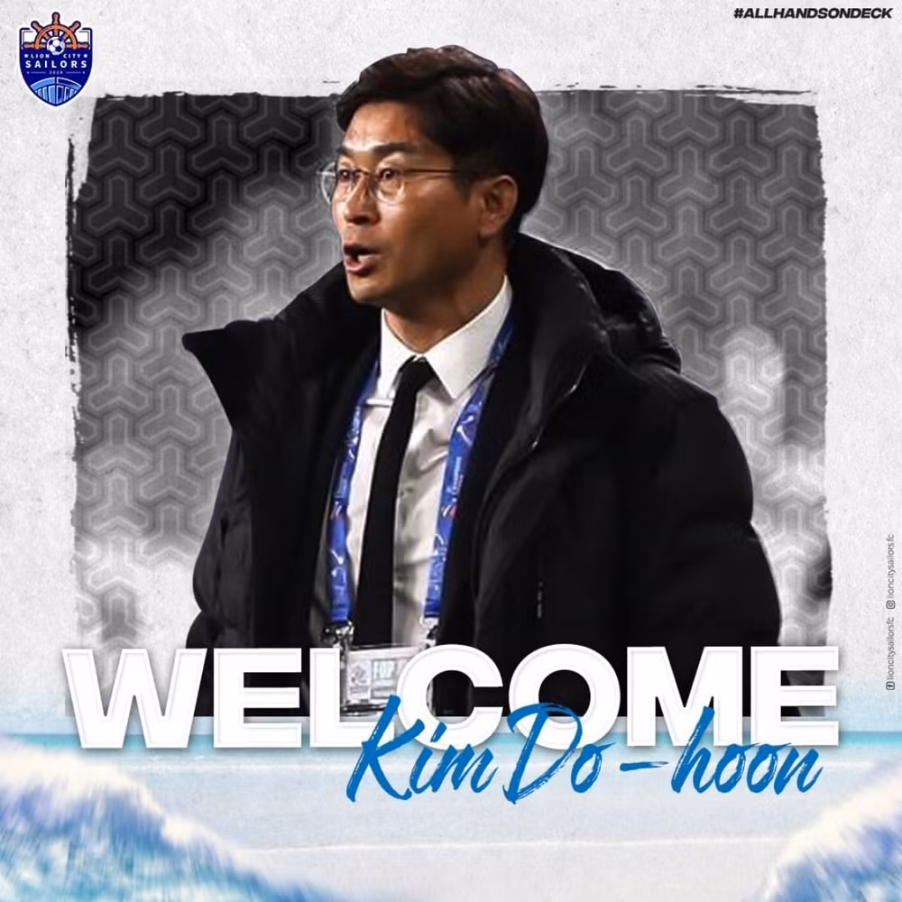HLV Kim Do-hoon sẽ dẫn dắt Lion City Sailors ở mùa giải 2021. Ảnh: internet