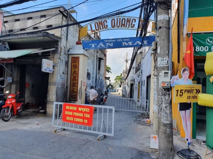 Một khu vực ở TP. Biên Hòa tạm thời được phong tỏa.