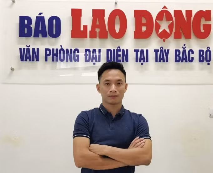 Nhà báo Nguyễn Hoàng Long- Q. Trưởng VP Đại diện Báo Lao động khu vực Tây Bắc Bộ.