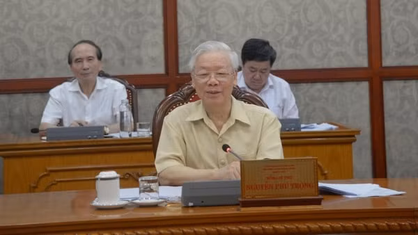 Tổng Bí thư Nguyễn Phú Trọng phát biểu kết luận phiên họp