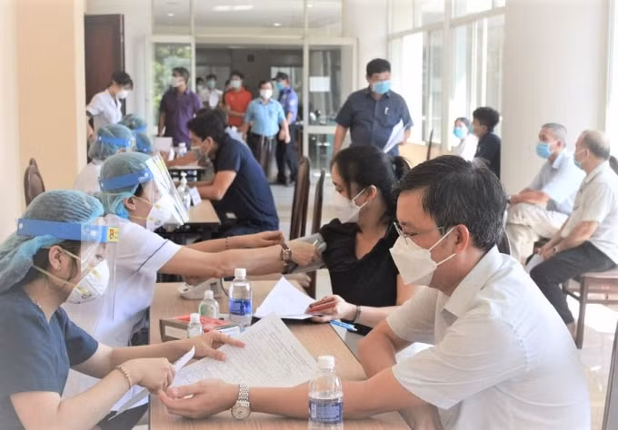 Một điểm tiêm vaccine Covid-19 tại TP. Thủ Đức.