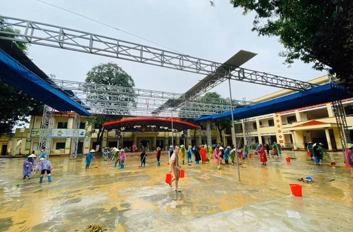 cac truong hoc tai thai nguyen khac phuc hau qua sau lu don hoc sinh tro lai hinh 1