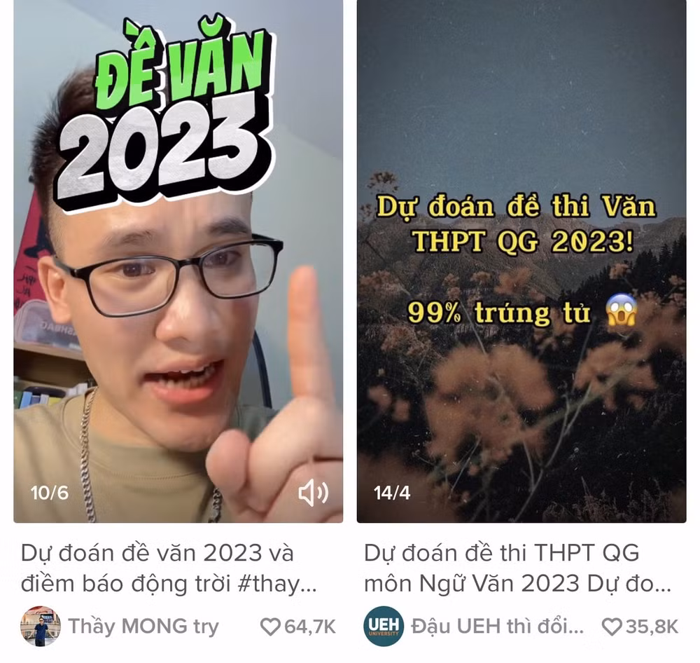 tiktok tran ngap video du doan de van tot nghiep thpt giao vien khuyen khong nen hoc tu hinh 1