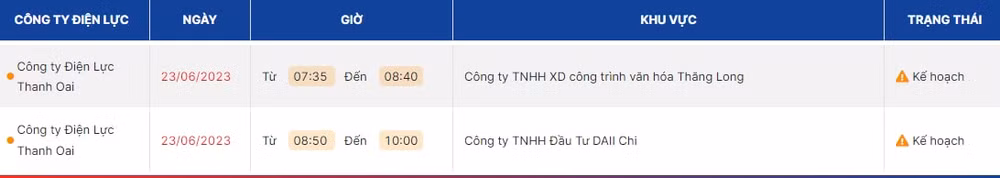 lich cat dien o ha noi 23 6 2023 quan thanh xuan dong da huyen quoc oai thanh oai trong ke hoach cat dien hinh 6