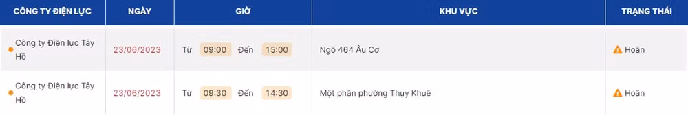 lich cat dien o ha noi 23 6 2023 quan thanh xuan dong da huyen quoc oai thanh oai trong ke hoach cat dien hinh 3
