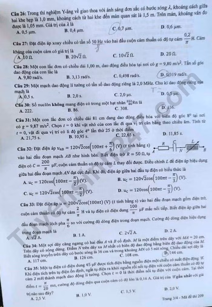 de thi tot nghiep thpt 2023 mon vat ly ma de 209 hinh 3