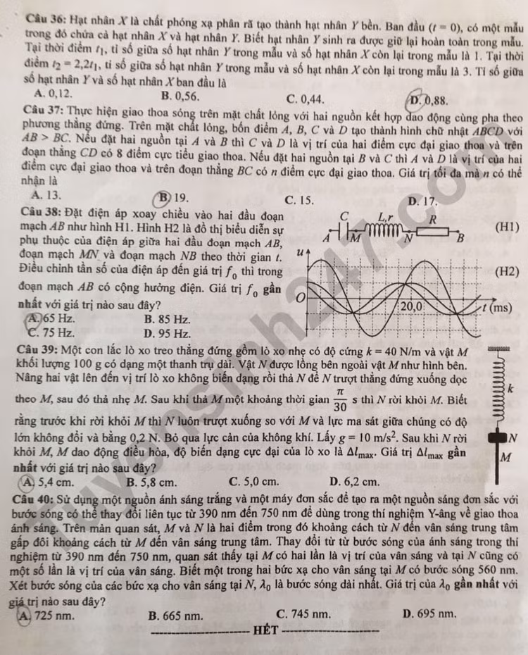 de thi tot nghiep thpt 2023 mon vat ly ma de 214 hinh 4