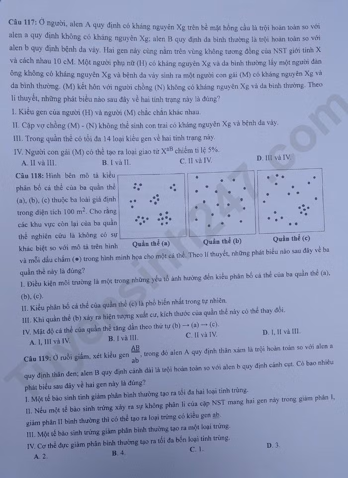de thi tot nghiep thpt 2023 mon sinh hoc ma de 218 hinh 5