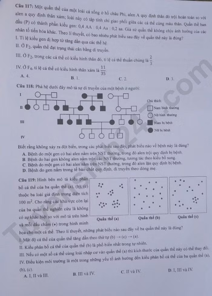 de thi tot nghiep thpt 2023 mon sinh hoc ma de 205 hinh 5
