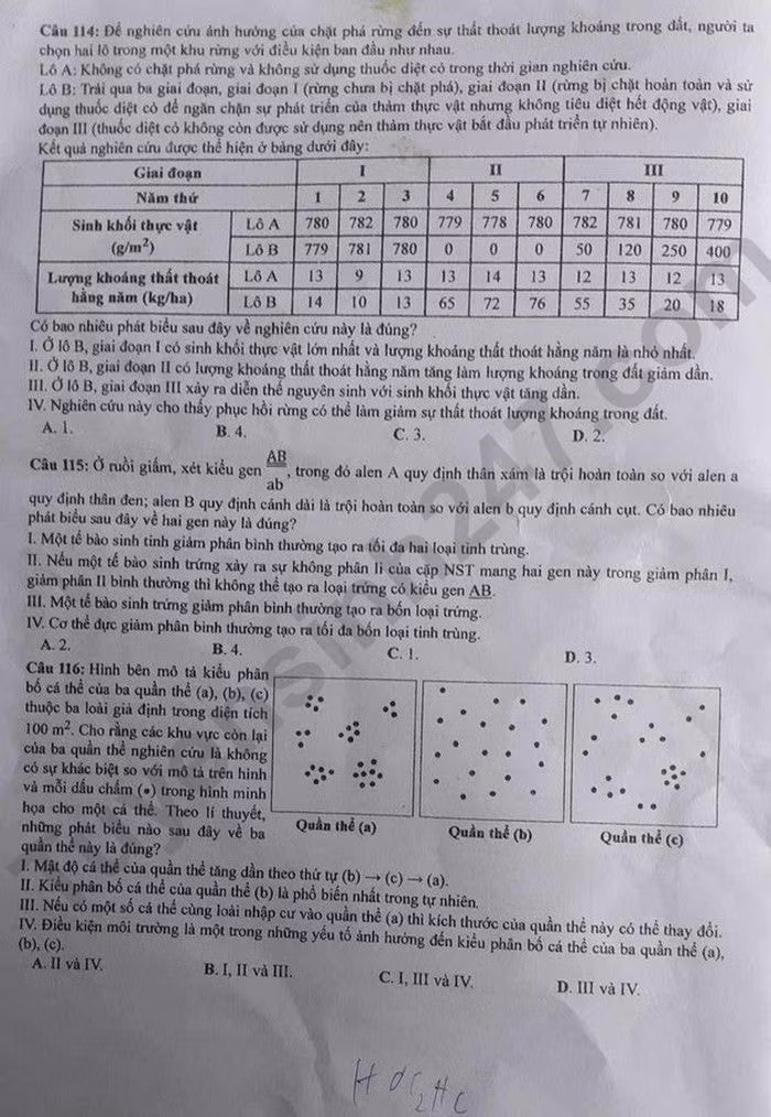 de thi tot nghiep thpt 2023 mon sinh hoc ma de 213 hinh 4