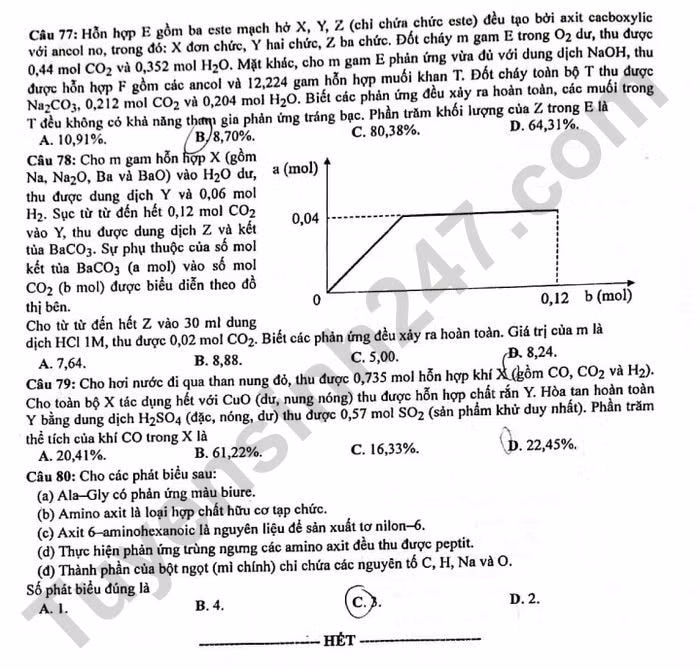 de thi tot nghiep thpt 2023 mon hoa hoc ma de 207 hinh 4