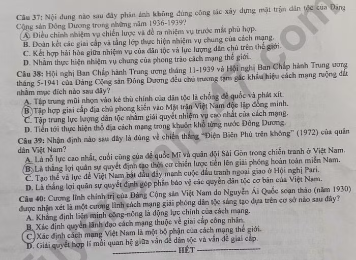 de thi tot nghiep thpt 2023 mon lich su ma de 301 hinh 4
