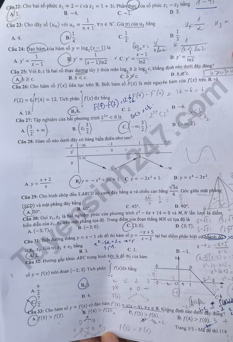 de thi tot nghiep thpt 2023 mon toan ma de 114 hinh 3