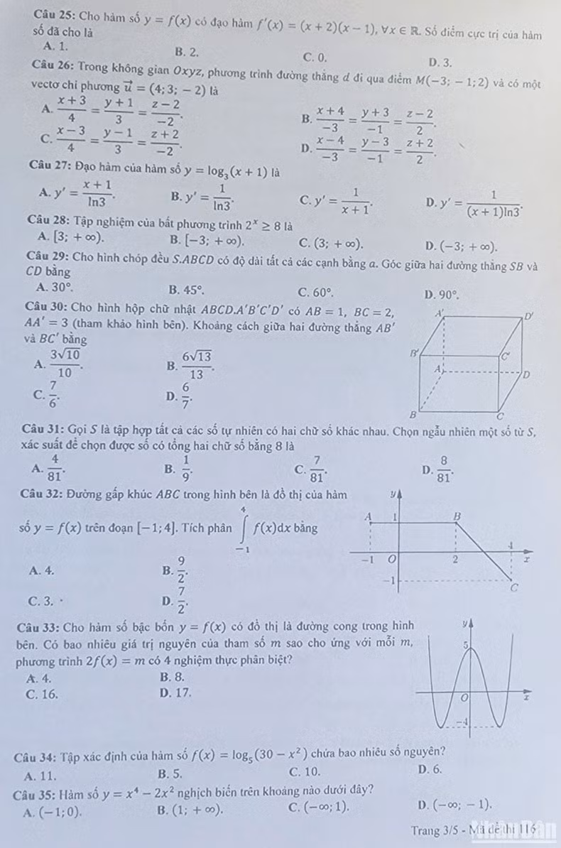 de thi tot nghiep thpt 2023 mon toan ma de 116 hinh 3