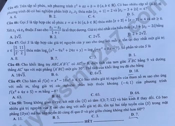de thi tot nghiep thpt 2023 mon toan ma de 118 hinh 5