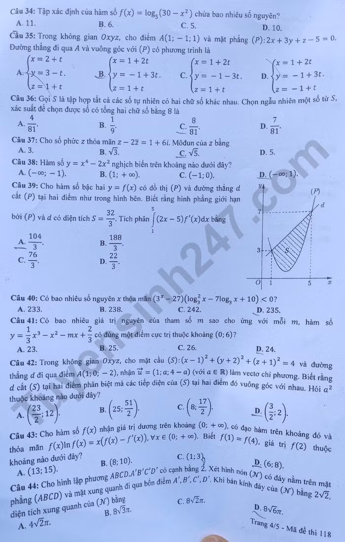 de thi tot nghiep thpt 2023 mon toan ma de 118 hinh 4