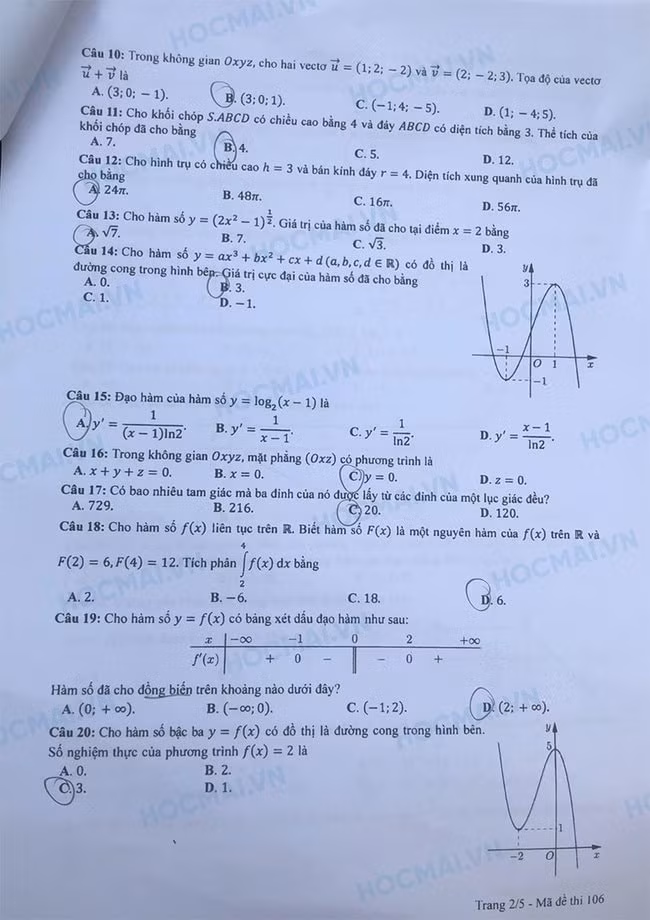 de thi tot nghiep thpt 2023 mon toan ma de 106 hinh 2