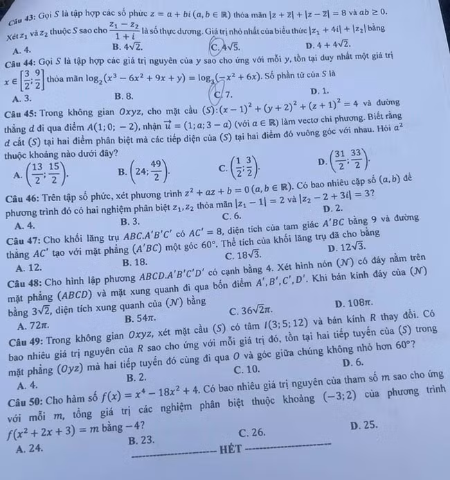 de thi tot nghiep thpt 2023 mon toan ma de 104 hinh 5