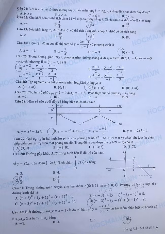 de thi tot nghiep thpt 2023 mon toan ma de 106 hinh 3