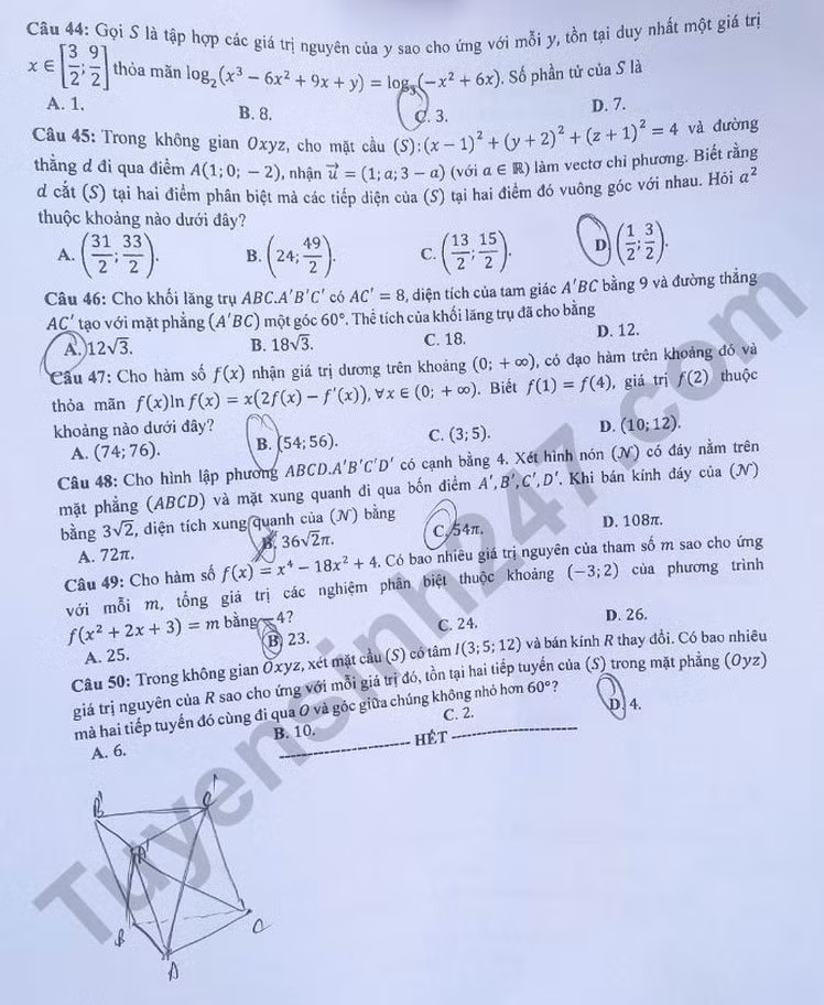de thi tot nghiep thpt 2023 mon toan ma de 122 hinh 5