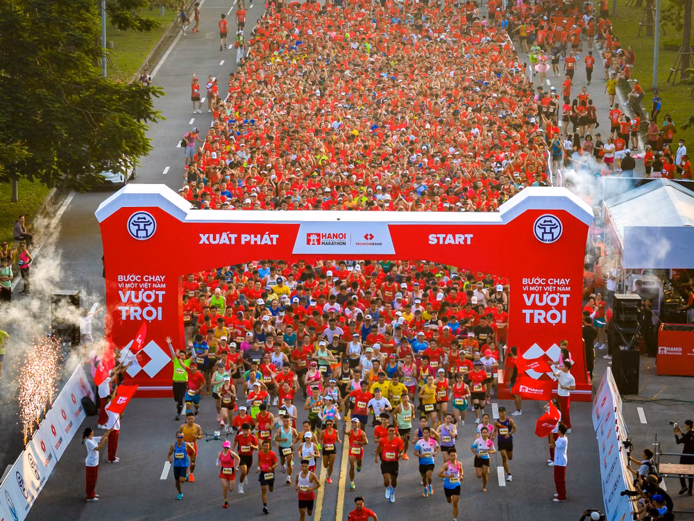 Giải Marathon Quốc tế Hà Nội Techcombank Mùa thứ 4 thu hút hơn 13.000 VĐV, gấp gần 1,5 lần so với mùa giải trước