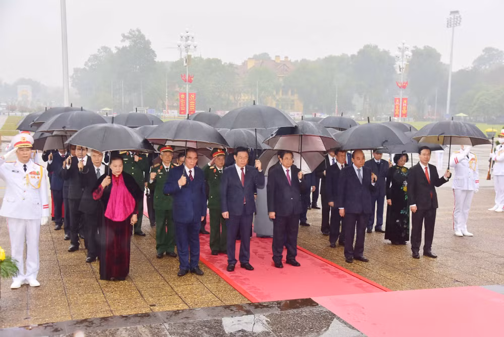 lanh dao dang nha nuoc vao lang vieng chu tich ho chi minh hinh 2