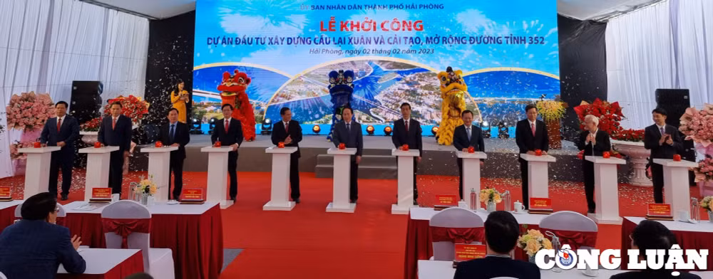 hai phong khoi cong du an cau lai xuan va cai tao duong tinh 352 tri gia gan 1335 ty dong hinh 1