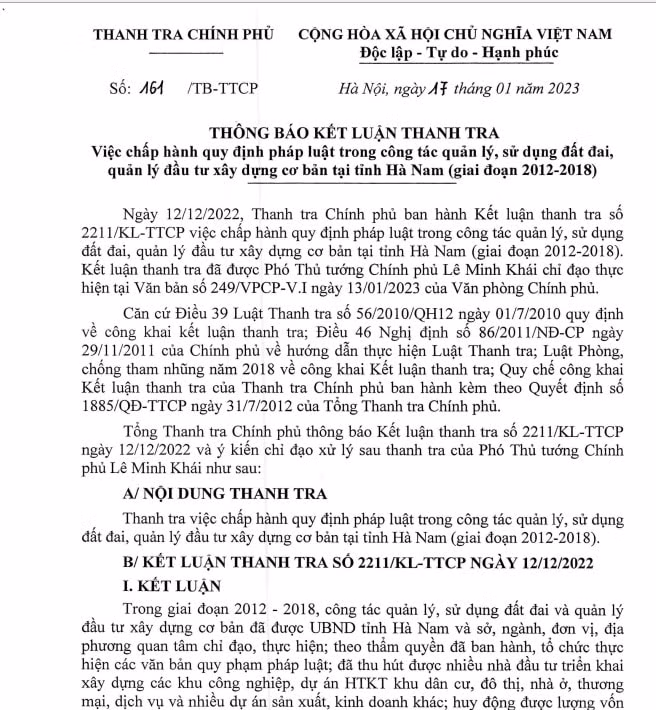 nhieu sai pham trong dau tu xay dung tai tinh ha nam hinh 1