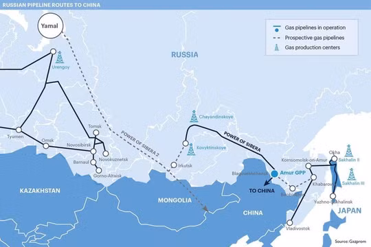 Thượng đỉnh Trung - Nga: Thúc đẩy dự án đường ống khí đốt 'Sức mạnh Siberia 2'